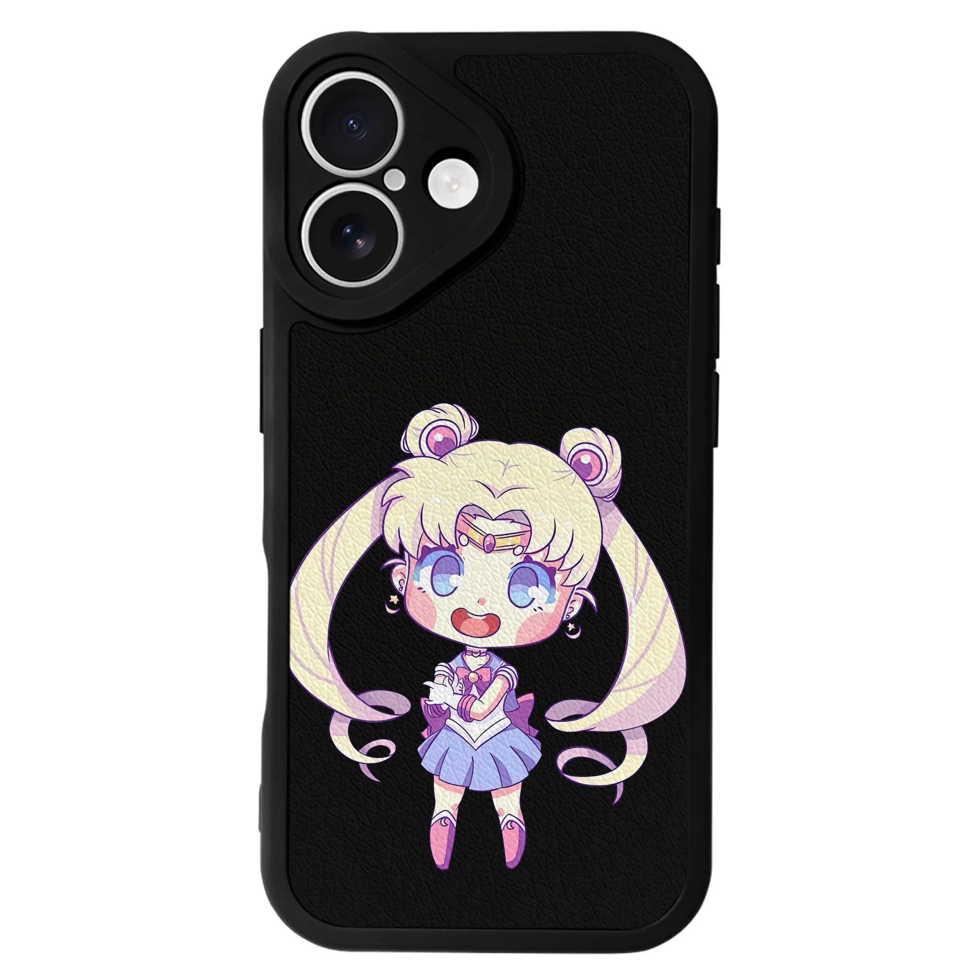（画像用） 美少女戦士セーラームーン 月野 うさぎ つきの うさぎ Sailor Moon Tsukino Usagi 【iPhone 16シリーズ対応】シリコンスマホケース（レザー調） 材質：シリコン